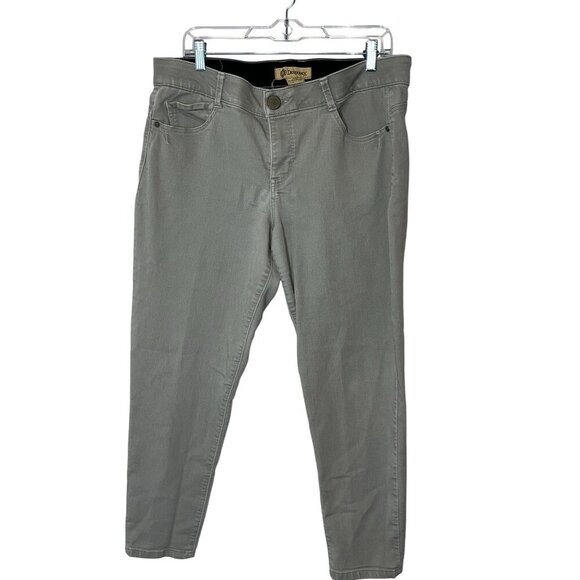 Democracy Ab Technology Gray Five-Pocket Stretch Denim Women's Jeans Size 14 - Picture 1 of 8